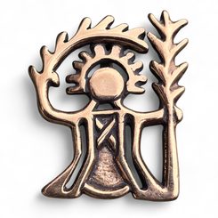 AKKA, déesse sami de la fertilité, pendentif en bronze