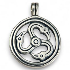 EAGLE TRISKELE, silver pendant