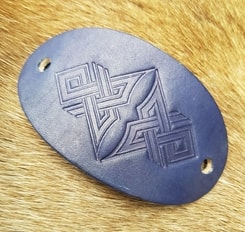 CELTIC BIRDS, hair clip, blue