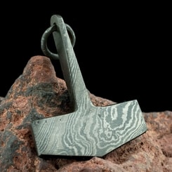 HEIMIR, Thor's Hammer, pendant, Damask steel