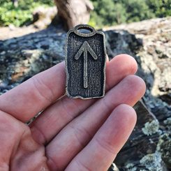 TIWAZ, Fer, forgé, pendentif