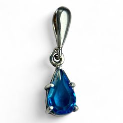 POLARIS, silver pendant, glass