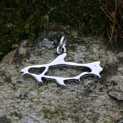 LUOSSA, Sami Salmon, Lapland Silver pendant