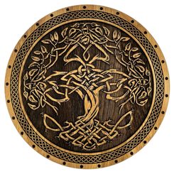 MJÖLLNIR - Hammer of Thor, wooden wall picture 32cm