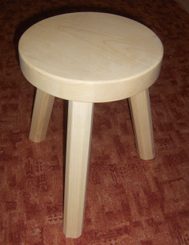WOODEN HISTORICAL STOOL
