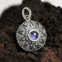 ISOLDA, iolite, silver pendant