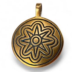 BRONZE AGE SUN IV, bronze pendant