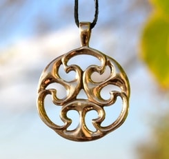 Amulette de la vie, pendentif celtique, réplique, le premier siècle en bronze