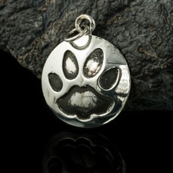 CAT TRACK, pendant, silver