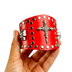 FREYA, leather bracelet, black