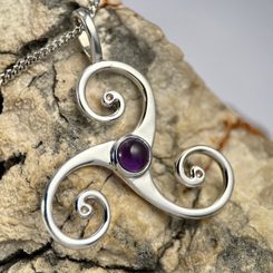 KIRA, Ohrringe, Silber 925 Amethyst