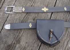 SAC et ceinture de luxe, noir