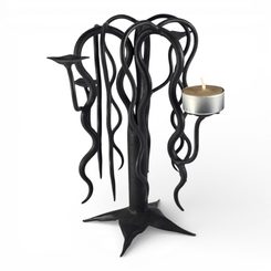 Forged candlestick, willow