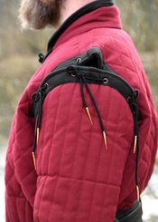 Gambeson avec manches amovibles, rouge bordeaux - noir