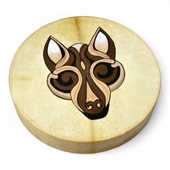 Pagan Wolf, shamanic drum