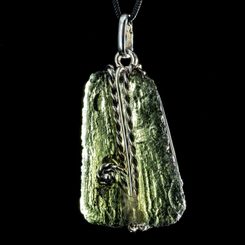 ICARIS - Moldavite, sterling silver pendant