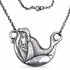 Selkie, necklace, sterling silver 925/1000