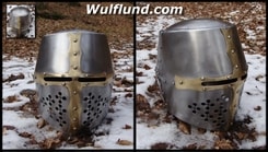 FRENCH CRUSADER HELMET - brass