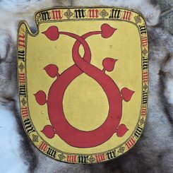 BOUCLIER DE CHEVALIER - Tartsche, bouclier médiéval, probablement en Bohême