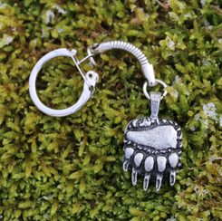 BEAR'S PAW, zinc, key chain