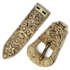 Viking belt set Borre - hand engraved