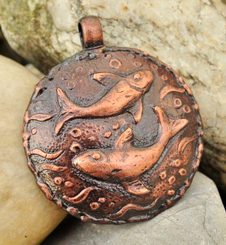 PISCES, zodiac, pendant