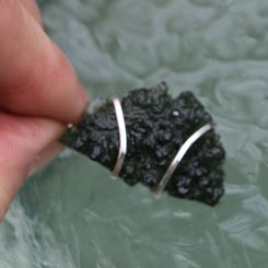 Levona Silver MOLDAVITE Ring