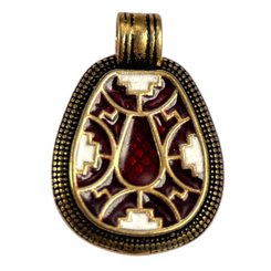 CLOISONNÉ - Merovingian bronze pendant