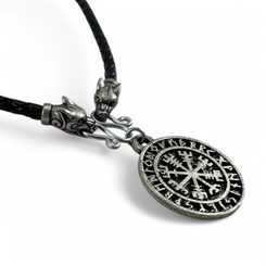 Collier tressé de loup viking
