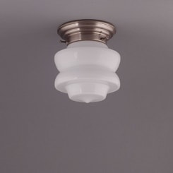 SMALL TOP, Ceiling Lamp, matte nickle angular fixture