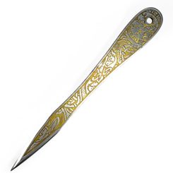ARROW etched throwing knife Vegvísir, Gold Edition - 1 piece