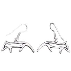GUMPI, Sámi wolf, silver earrings, Ag 925/1000