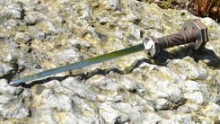 RENAISSANCE DAGGER WITH RING, wire handle, battle ready copy