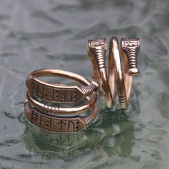 WEALTH - Viking rune ring, bronze