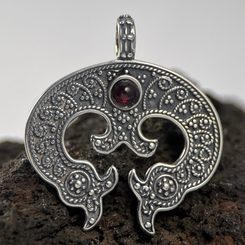 LUNULA, Großmährische Ohrringe, Silber 925