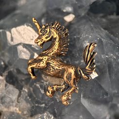 UNICORN, bronze pendant