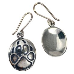WOLF TRACK, pendant, zinc, ant. brass