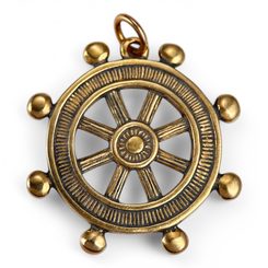 Steering Wheel, massive bronze pendant