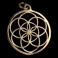 FLOWER OF LIFE, bronze pendant