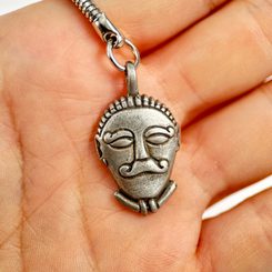 Druid Spiral, triskel silver pendant, silver 925