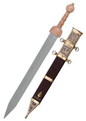 Gladius romain Pompéi avec fourreau en cuir