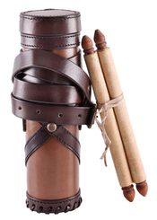 Capsula, leather Roman holder for 3 scrolls