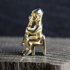 THOR ON THE THRONE, gold plated pendant