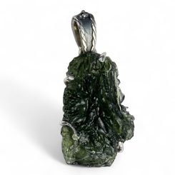 GLORIA, Moldavite, pendentif, argent 925/1000
