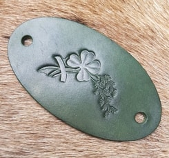 Quatrefoil, silver pendant, amber, Ag 925
