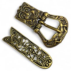 Viking belt buckle and strap end