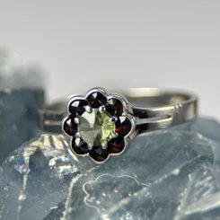 LUNA pendant, garnet, silver 925 11g
