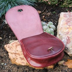 Leather medieval satchel with coat of arms - Bohemia
