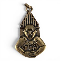 Golem Pendant, Zinc, Antique Brass