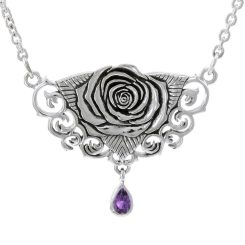 SACRED ROSE NECKLACE silver